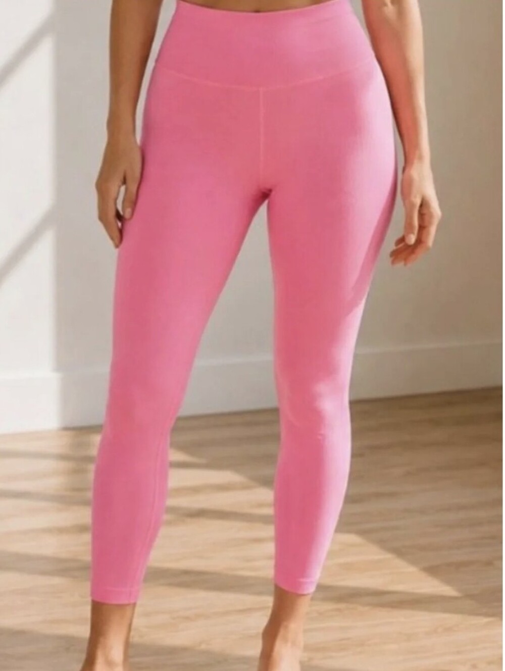 Wilo The Label bubblegum pink ribbed leggings